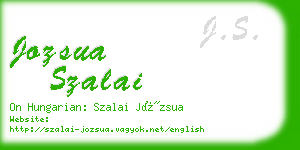 jozsua szalai business card
